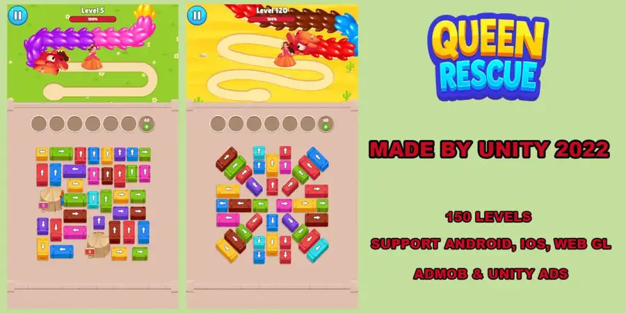 Queen Rescue – Dragon Puzzle SellUnitySourceCode screenshot 2