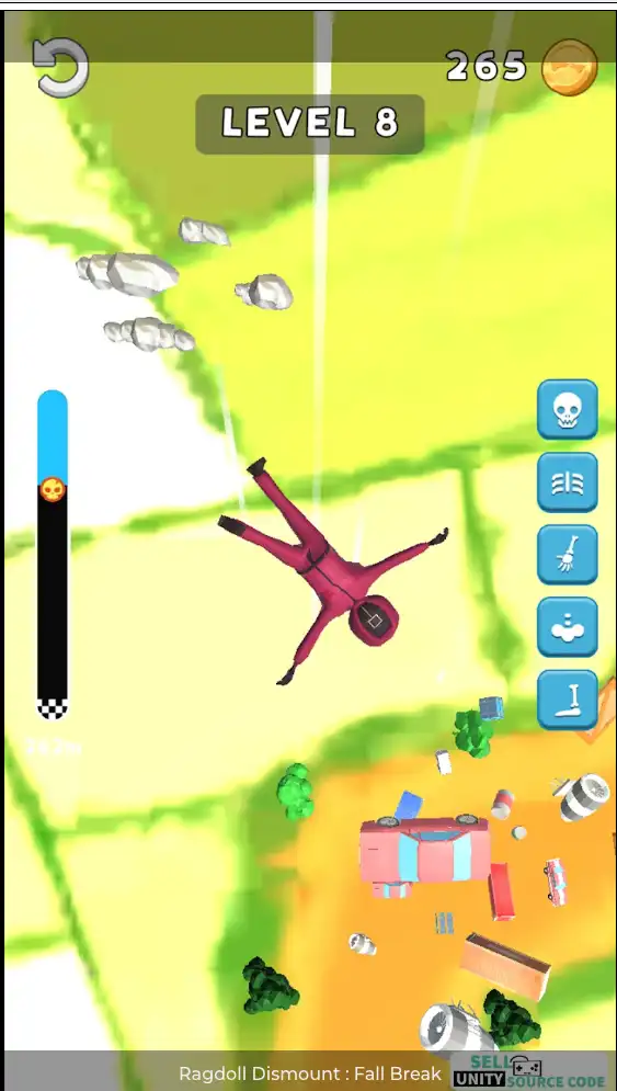 Ragdoll Dismount: Fall Break – Physics Bone Crash Game | SellUnitySourceCode.com screenshot 3