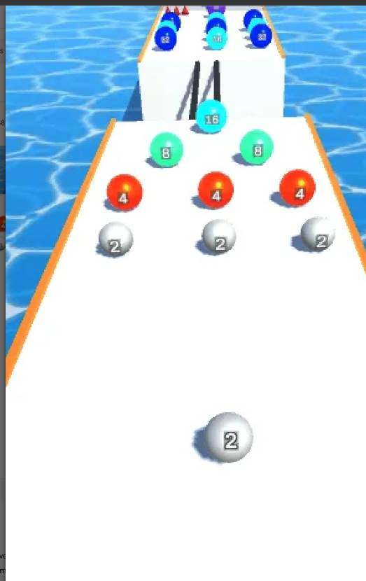 Rainbow Ball Runner 2048 screenshot 2