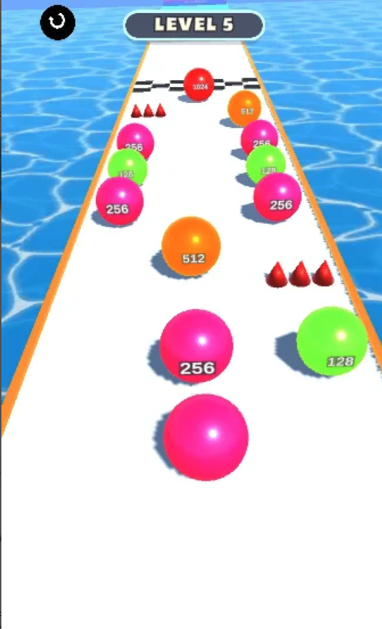 Rainbow Ball Runner 2048 screenshot 7