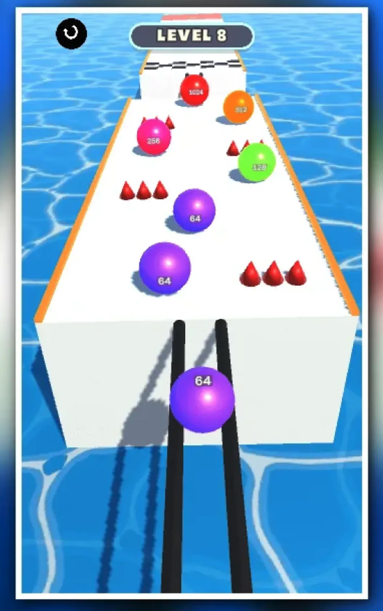 Rainbow Ball Runner 2048 screenshot 9