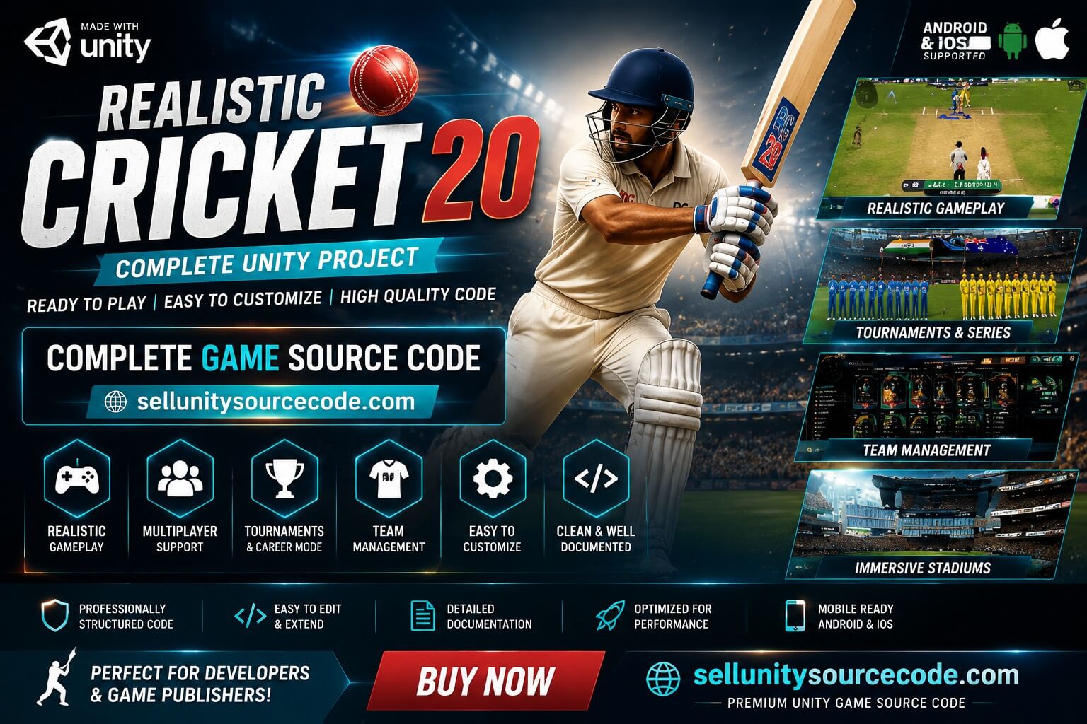 Real Cricket 20 Complete Unity Project