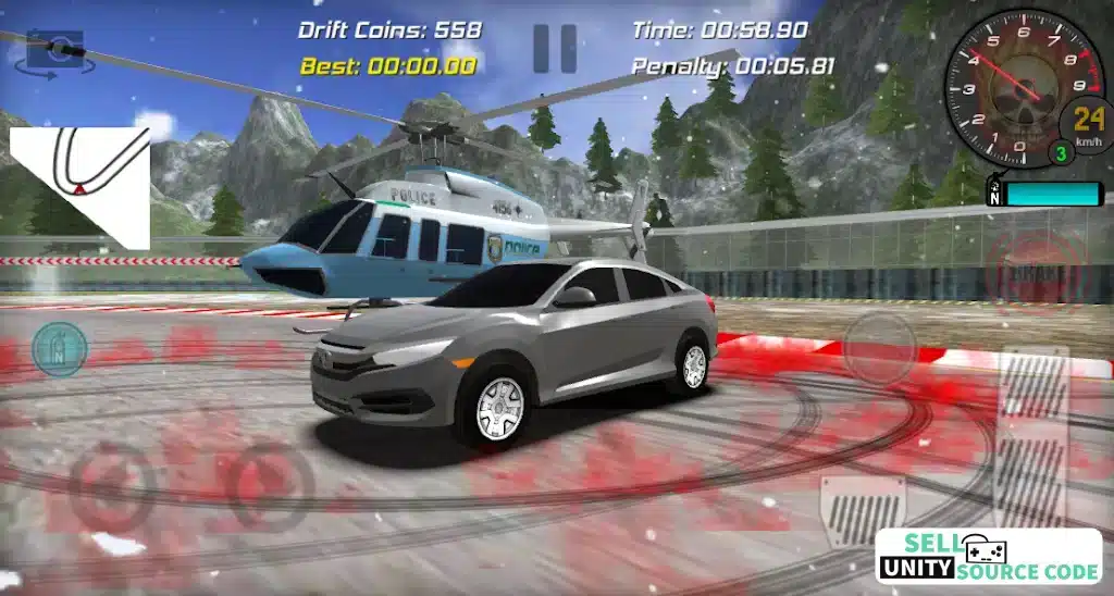 Realistic Car Racing Drift Game Civic SellUnitySourceCode screenshot 5