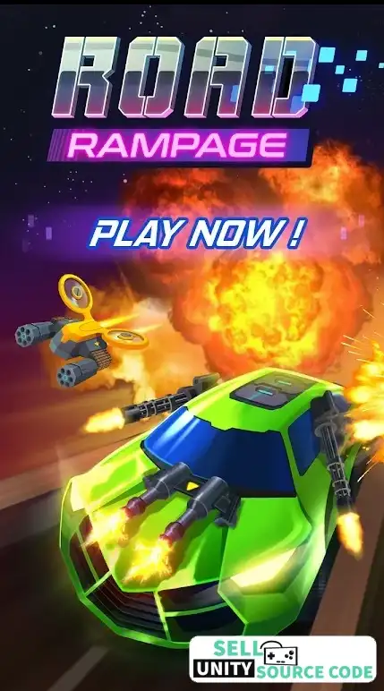 Road Rampage Racing & Shooting SellUnitySourceCode screenshot 2