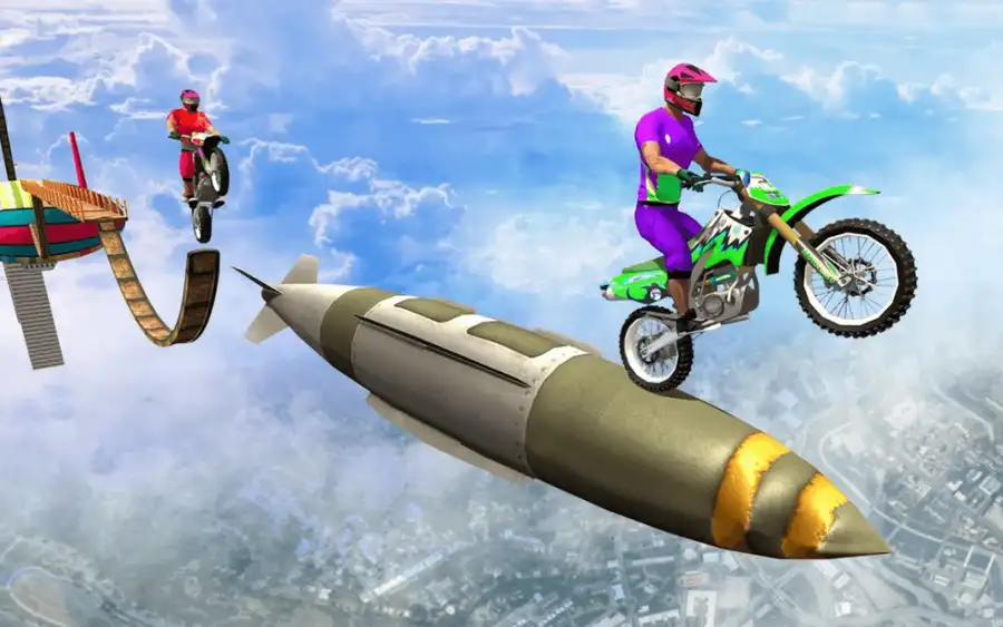 Sky bike stunt 3d | Bike Race – Free Bike Games SellUnitySourceCode screenshot 2