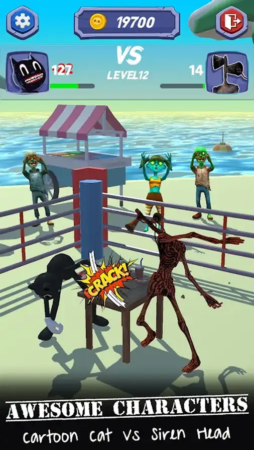 Slap Cartoon Cat Champ SellUnitySourceCode screenshot 2