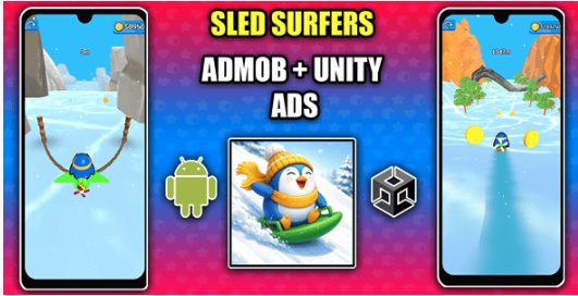 Sled Surfers Sling Shot Game 3D Unity Source Code – Snow Action Adventure Game | SellUnitySourceCode.com source code