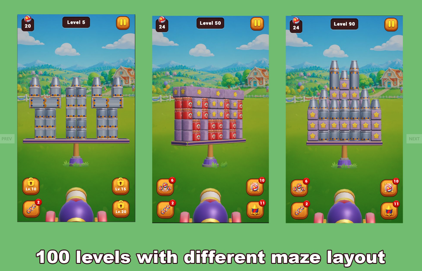 Smash Cannon Unity Project – 100 Levels &amp;amp; Level Editor screenshot 9
