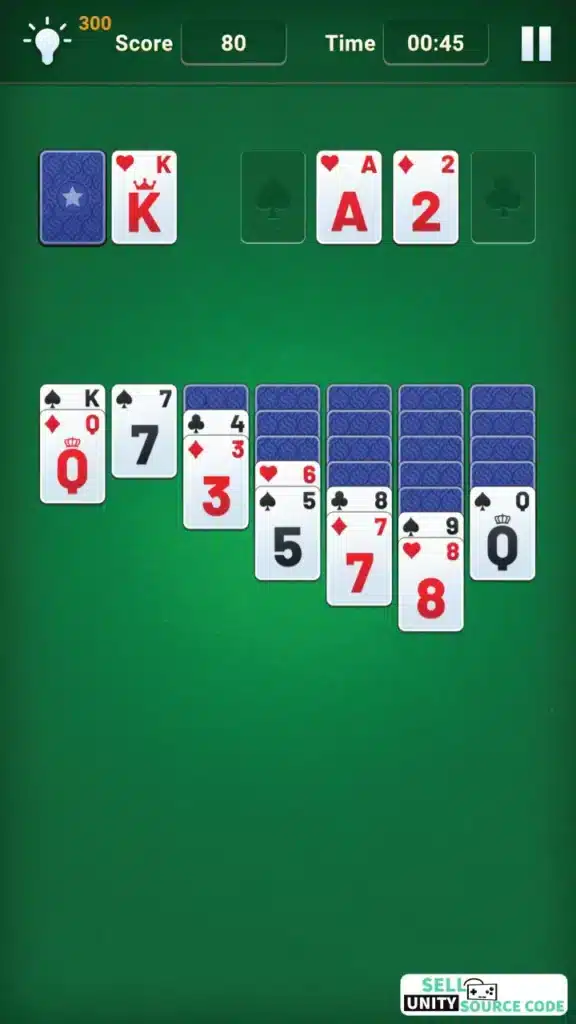 Solitaire – 4 in 1 Unity Source Code Premium Game  SellUnitySourceCode screenshot 3