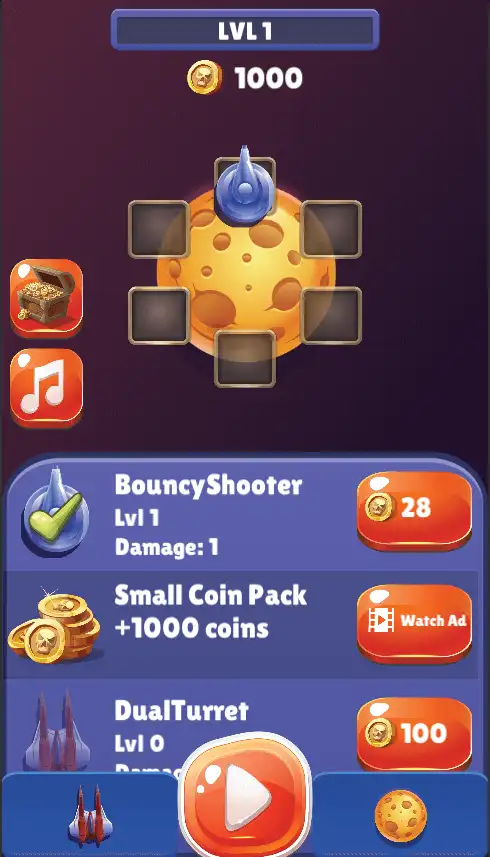 Space Defender – Hyper Casual Unity Game SellUnitySourceCode screenshot 4