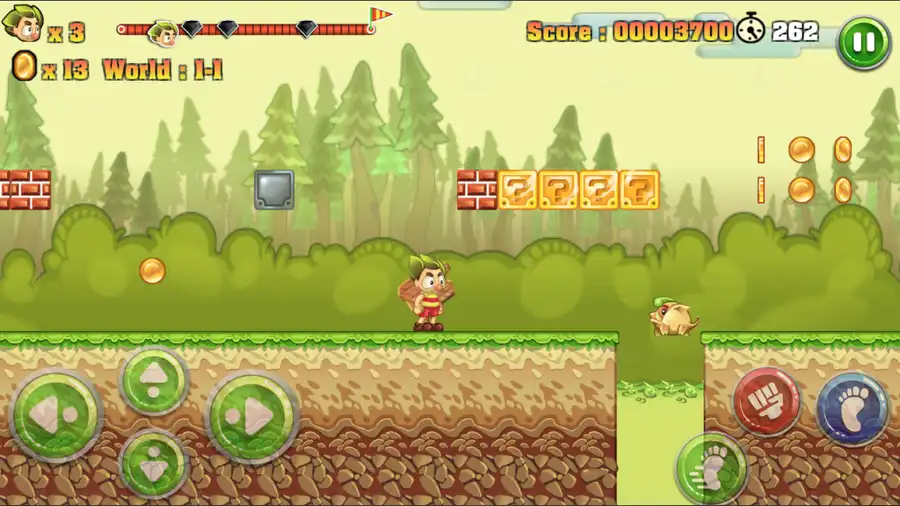Super Jungle Run Adventure (Mario Style) SellUnitySourceCode screenshot 2