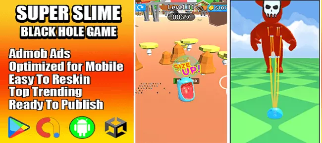 Super Slime – Black Hole Game SellUnitySourceCode screenshot 3