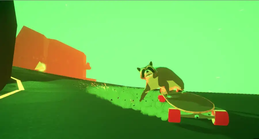 Tanuki Sunset – Raccoon Skating Downhill Simulator SellUnitySourceCode screenshot 2