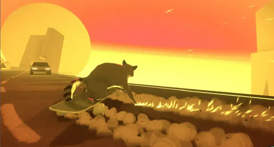 Tanuki Sunset – Raccoon Skating Downhill Simulator SellUnitySourceCode screenshot 3