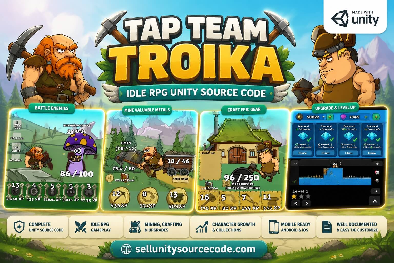 Tap Team Troika | Idle RPG