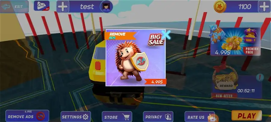 Toon Car Stunt Driving 3D Game SellUnitySourceCode screenshot 5
