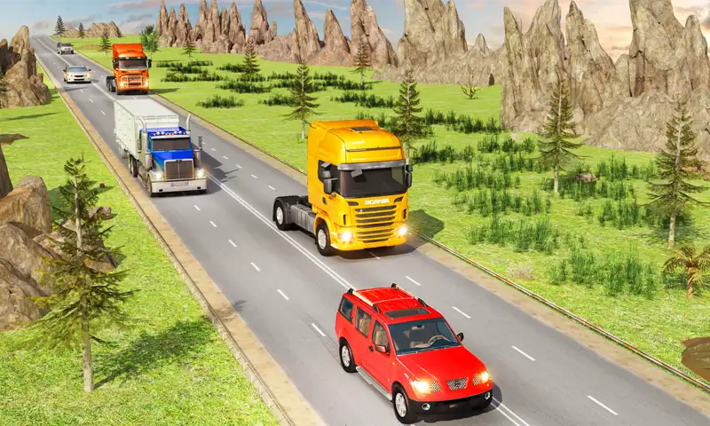 Traffic Highway Truck Racing - Truck Driving SellUnitySourceCode  screenshot 4