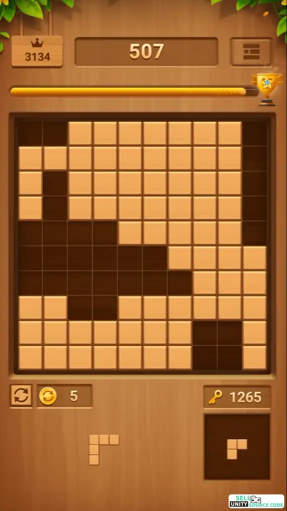 wood block puzzle cube SellUnitySourceCode screenshot 2