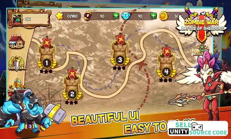 Zombie Wars - Battle Of Sheldon SellUnitySourceCode screenshot 2